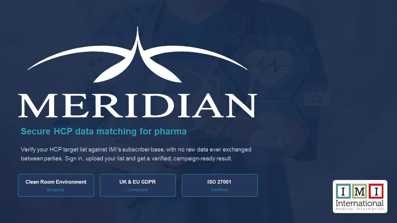 Meridian is live: secure HCP data matching for pharma